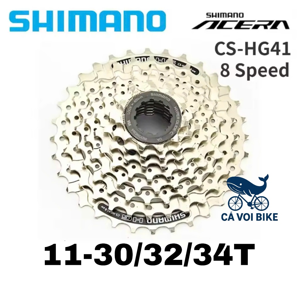Líp thả 8 tầng SHIMANO CS-HG41, Líp xe đạp SHIMANO 8 tốc độ, Líp Thả 8 tầng Shimano CS-HG41-8 indone