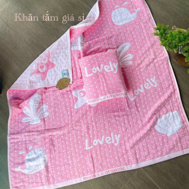 Khăn Xô Organic Mollis 90x100cm – Khăn Tắm Cho Bé