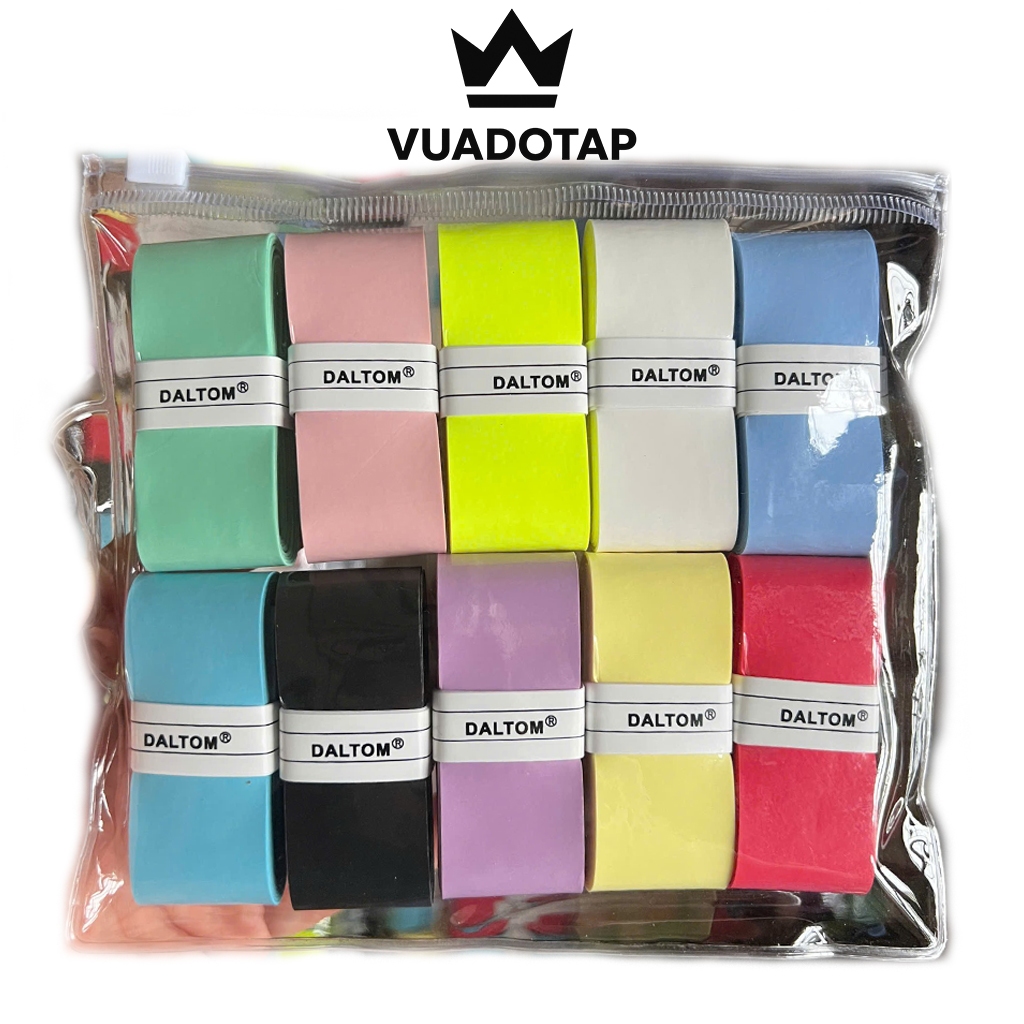 Cuốn Cán Vợt Cầu Lông, Quấn Cán Vợt Pickleball, Tenis Chính Hãng Daltom HT106 Vỉ 10 Chiếc