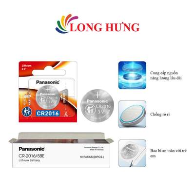 Pin nút Panasonic 3V CR-2016/5BN (10 viên/50 viên) - Hàng chính hãng