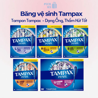 [Che tên] Băng vệ sinh dạng ống Tampon Tampax Pearl của Mỹ, Dùng thử 1 ống