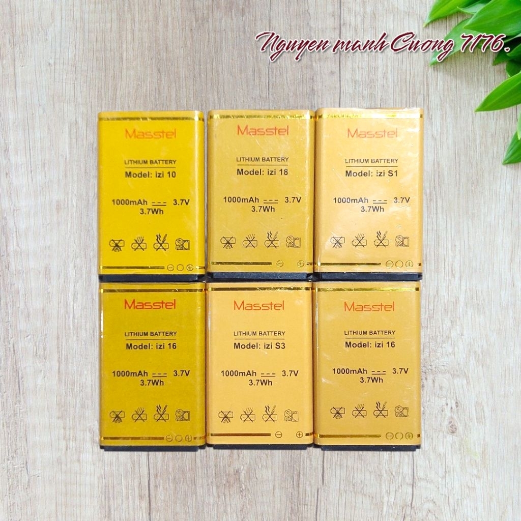 Pin Masstel izi 10 , izi 16 , izi 18 , izi S1 , izi S3 Dùng Chung Hàng Bóc Máy Chính Hãng Đã Qua Sử 