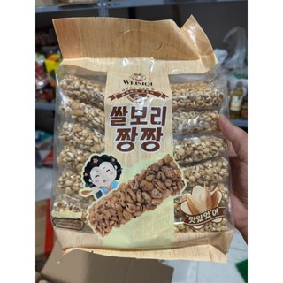 Snack Bỏng Lúa Mạch , Bỏng Gạo Tẩm Mật Đường Hàn Quốc Túi To 320G ( 24 Nắm Bỏng / 1 túi  ) 쌀보리