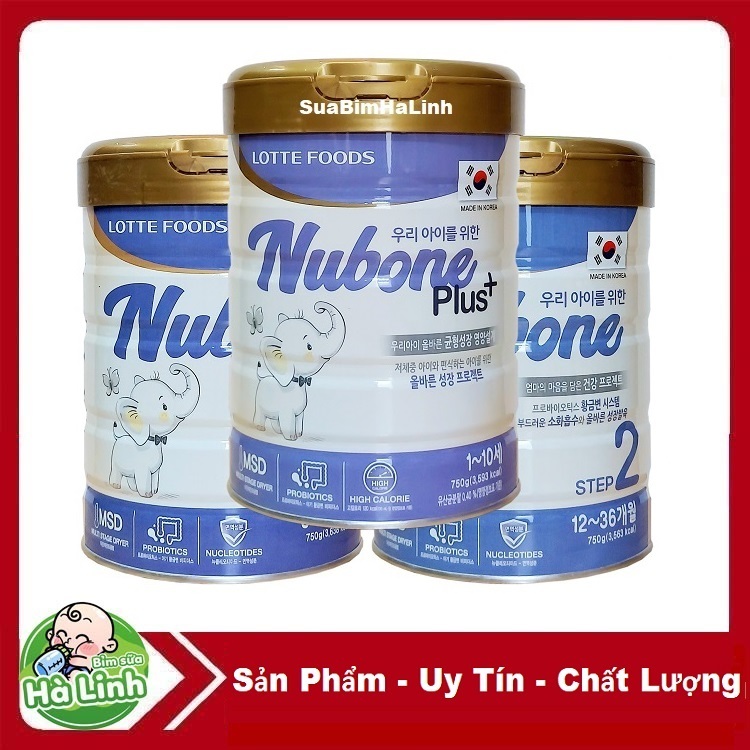 Sữa Nubone Plus+, Step 1, Step 2 750gr (Date 2027)