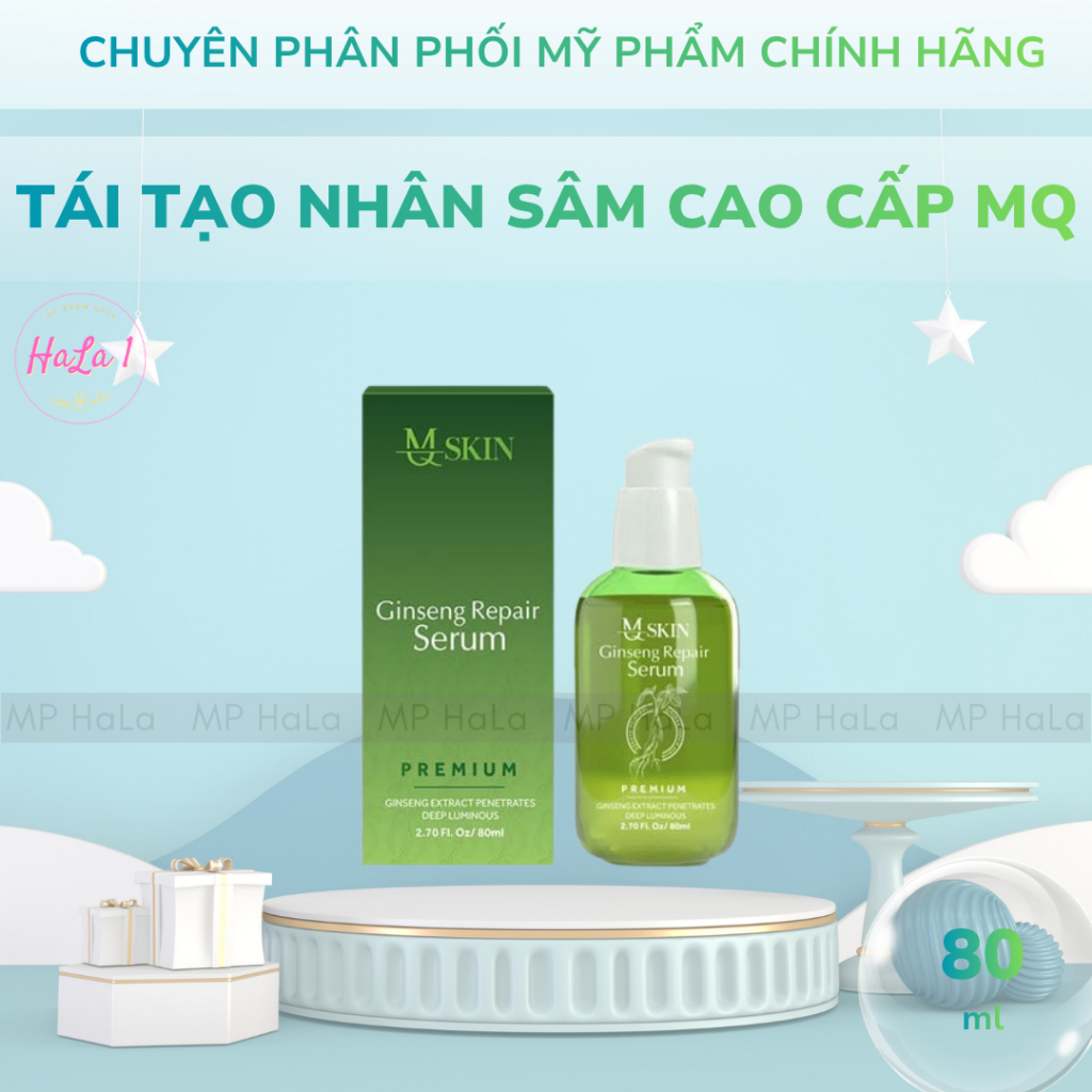[CHÍNH HÃNG] Serum Tái Tạo Da Nhân Sâm Cao Cấp - Sâm VIP MQ SKIN - Ginseng Repair Serum Premium 80ml