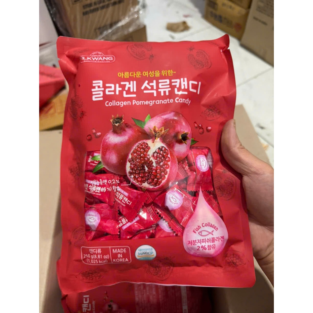 Kẹo Ilkwang Hàn Quốc Vị  Lựu Collagen 280g