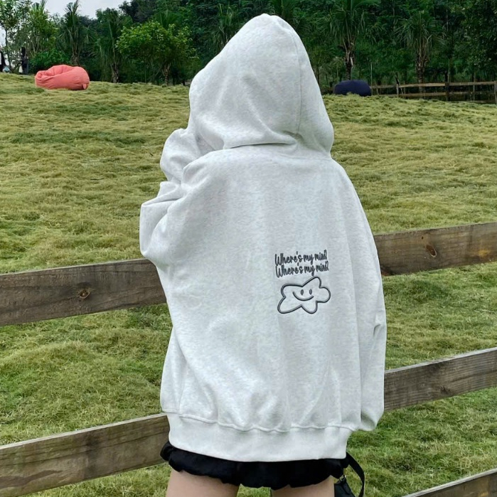 Áo Khoác Hoodie Zip Thu Đông Mon Studio THÊU NỔI 3D NGÔI SAO, Vải Nỉ Ép, Form Boxy Unisex , Có Túi Trong | BigBuy360 - bigbuy360.vn