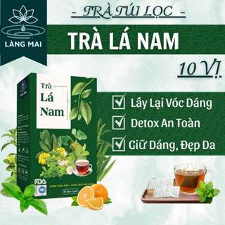 Trà Lá Nam 10 vị - Làng Mai - Thanh mát, da sáng đẹp, vị dịu nhẹ dễ uống hộp gồm 30 túi