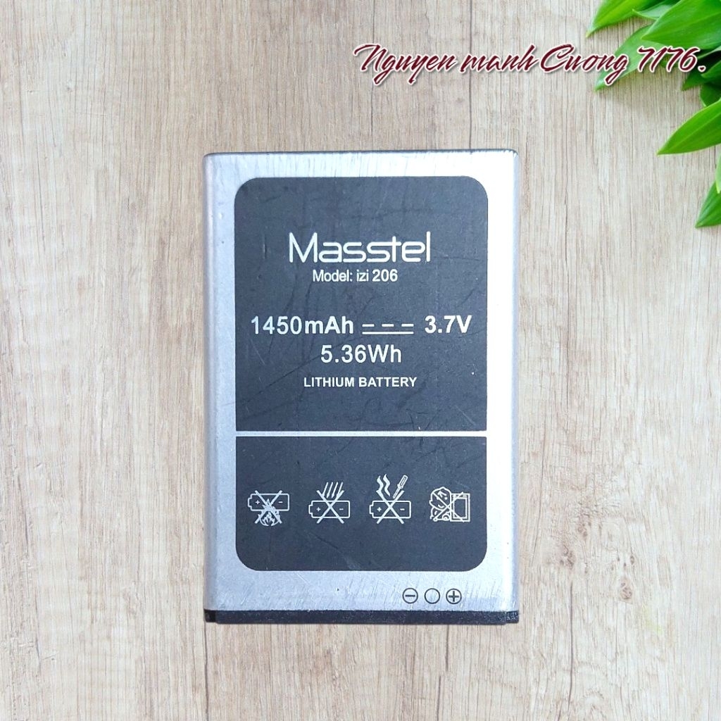 Pin Masstel izi 206 Bóc Máy Chính Hãng Đã Qua Sử Dụng Hoạt Động Tốt
