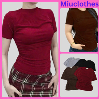  Áo Thun Nữ Bigsize Dễ Thương  Bling Bling  Rút Eo Tay Ngắn Vạt Bầu MS 99. By Miuclothes. 