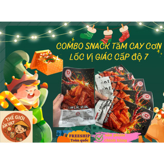 COMBO SNACK TĂM CAY CƠN LỐC VỊ GIÁC CẤP ĐỘ 7