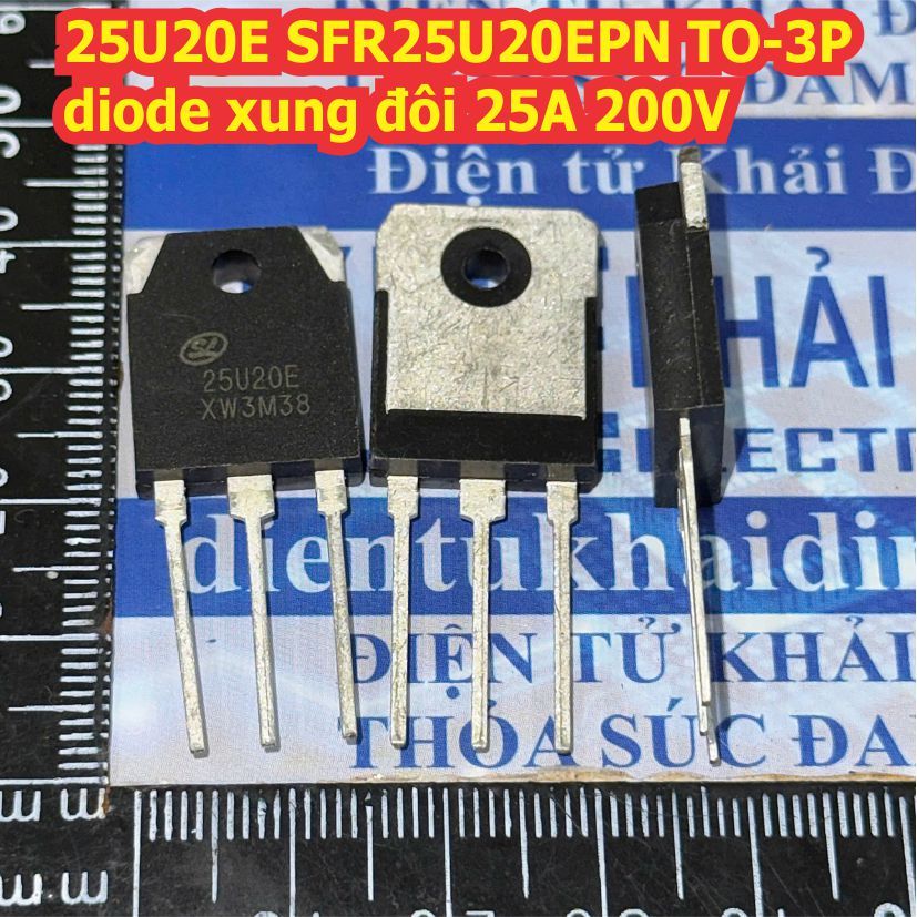 2 con 25U20E SFR25U20EPN 25U20 TO-3P diode xung đôi 25A 200V kde0796