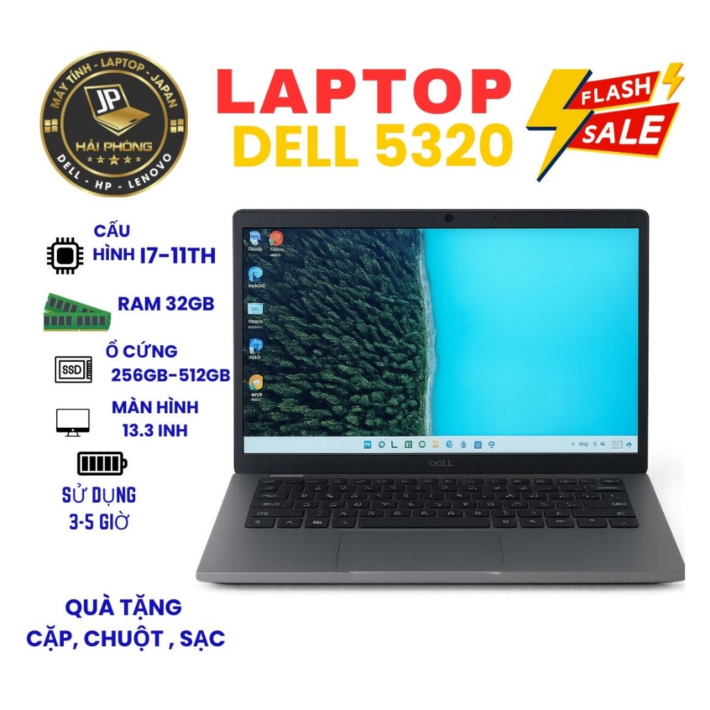 💼LAPTOP  Dell Latitude 5320  core i7-11th Ram 32GB | 13.3″ – Doanh nhân – Sang – Bền – Hiệu năng cao