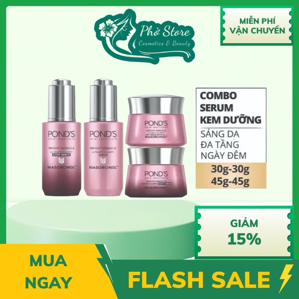 Bộ Đôi Kem Dưỡng Da Ngày Và Đêm Pond’s White Beauty Trắng Hồng Dạng Rỡ
