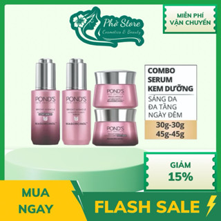 Bộ Đôi Kem Dưỡng Da Ngày Và Đêm Pond’s White Beauty Trắng Hồng Dạng Rỡ