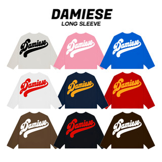   19 COLORS  ÁO THUN BOXY TAY DÀI LOCAL BRAND DAMIESE "BIG LOGO" COTTON 260GSM 
