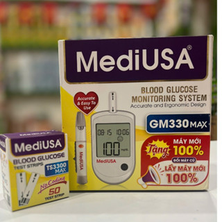Bộ máy đo đường huyết MediUSA GM3300Max ( 50 que + 25 kim+ bút + máy)