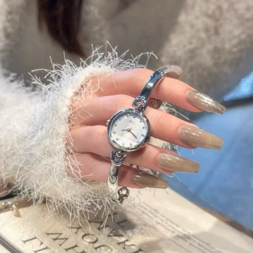 (Tặng hộp+Pin) Đồng hồ nữ Ged xà cừ K12 dây móc có kèm dụng cụ tháo mắc