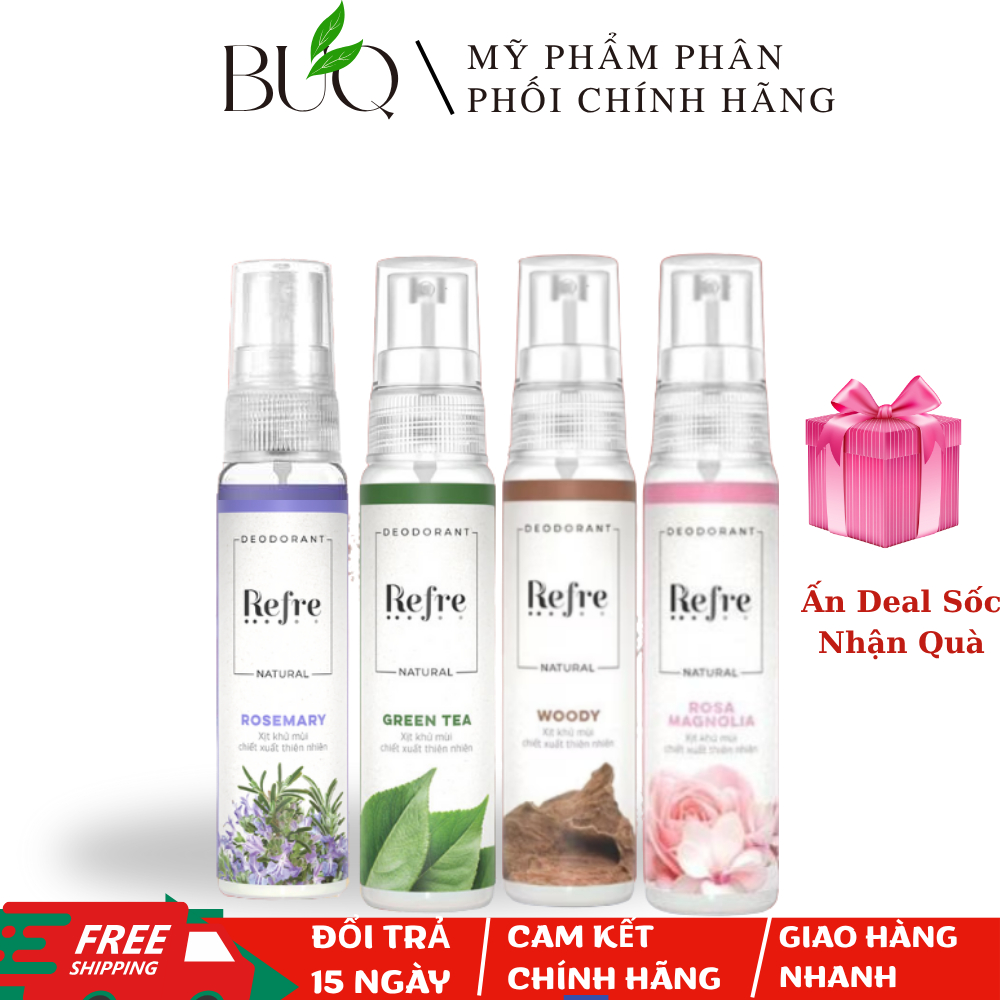 Xịt Khử Mùi Refre Natural 30ml/6ml