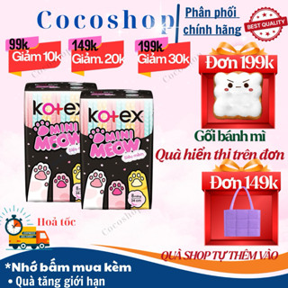    Thùng 16 gói  Băng vệ sinh Mini Meow Kotex siêu mỏng cánh 24 cm 8  Miếng 