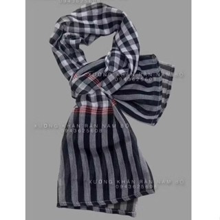 Khăn Rằn Nam Bộ truyền thống loại rẻ - số lượng lớn - đen ô lớn