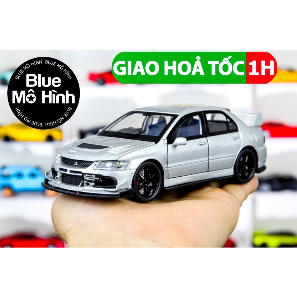 Mô hình xe sedan Mitsubishi Lancer Evo JDM 1:32