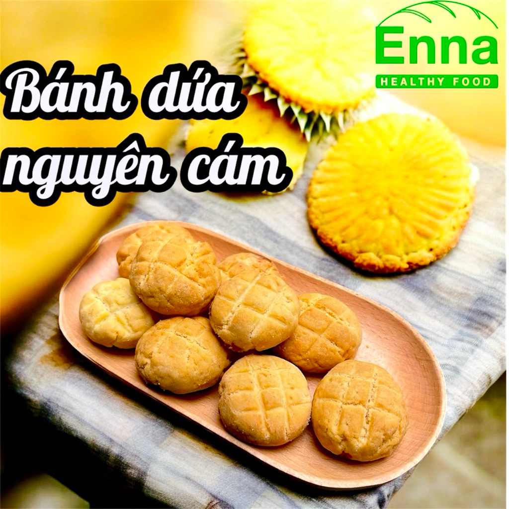 Bánh dứa nguyên cám healthy, ít ngọt, nhân dứa tươi - Enna Healthy Food