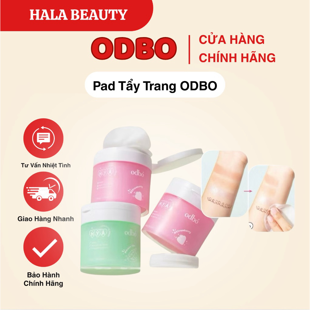 [ODBO] Tẩy Trang Dạng Pad ODBO Hya Cleansing 120 Miếng Làm Sạch Sâu Cấp Ẩm Cho Da Odbo