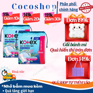  BĂNG VỆ SINH KOTEX BẢO VỆ TOÀN DIỆN HƯƠNG TRÀ TRẮNG NGÀY NHIỀU VÀ ĐÊM 28CM 14 MIẾNG 