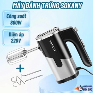 Máy Đánh Trứng Sokany SK-6621 Công Suất 800W, 5 Cấp Độ -Tặng Kèm Que Đánh Trứng, Trộn Bột, Làm Bánh