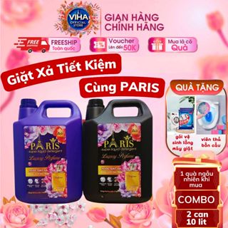  COMBO 2 CAN  10 LIT NƯỚC GIẶT PARIS HƯƠNG NƯỚC HOA -PHIÊN BẢN LUXURY - LƯU HƯƠNG GẤP 3 LẦN-CAN 5 LÍT 