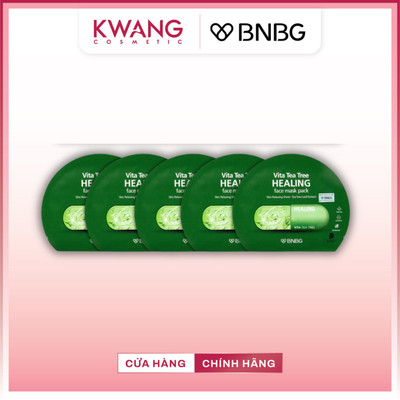 COMBO 05 miếng Mặt Nạ BNBG Tràm Trà Tea Tree Hỗ Trợ Làm Dịu Da Giảm Mụn 30ml Hàn Quốc