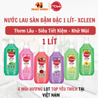 Nước Lau Sàn Đậm Đặc 1 lít XCleen - Hương Nước Hoa Pháp - Thơm Lâu - Siêu Tiết Kiệm - Khử Mùi