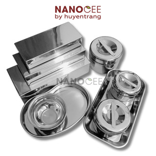  Dụng cụ spa y tế: khay quả đậu khay y tế inox hộp inox có nắp khay hạt đậu y tế 