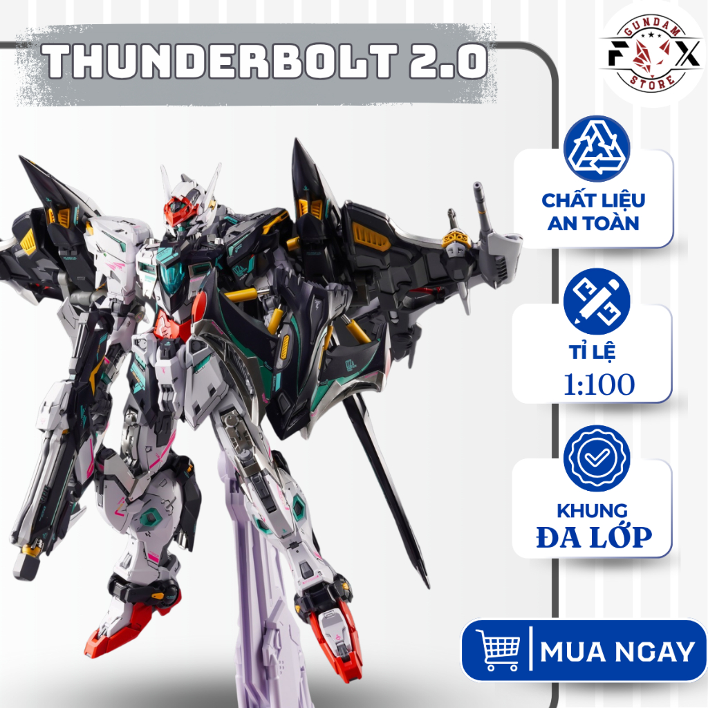 Mô Hình Lắp Ráp, Đồ Chơi lắp ráp Thunder Devil Fish Equipment Thunderbolt 2.0 - Fox Gundam Store