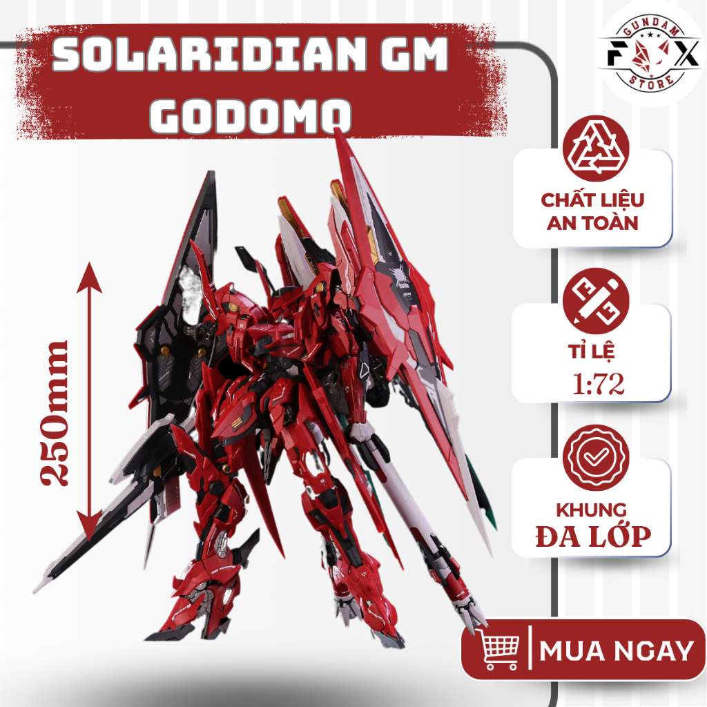 Mô hình lắp rap, đồ chơi lắp ráp 1/72 SOLARIDIAN GM GODOMO Khung hợp kim cao cấp – Fox Gundam Store
