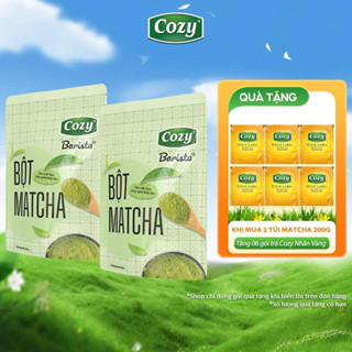  COMBO 2 BỊCH Bột Matcha Cozy 200g công nghệ nhật bản chuyên dùng trong pha chế làm bánh làm đẹp 