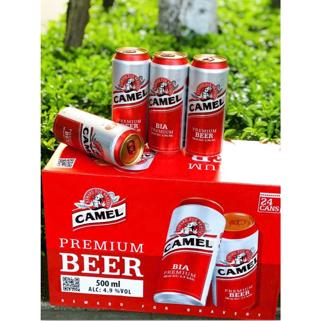 Bia Camel Đỏ Prenium 24 lon 500ml