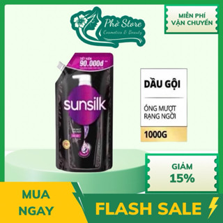  Dầu gội đầu Sunsilk dạng túi 1kg tiết kiệm đen óng mượt rạng ngời 