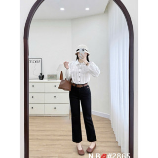  Quần Jean ống đứng nấm lùn 2865 đai 90cm 