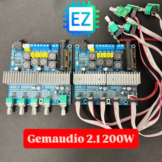  Mạch khuếch đại âm thanh Gemaudio TPA3116D2 2.1 2x50W+1x100W bluetooth 5.0 bản cũ đủ linh kiện 