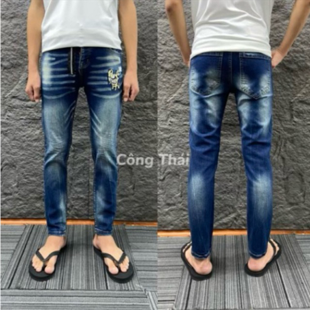 Quần jeans d222 cún trơn 4 cúc được ktra hàng