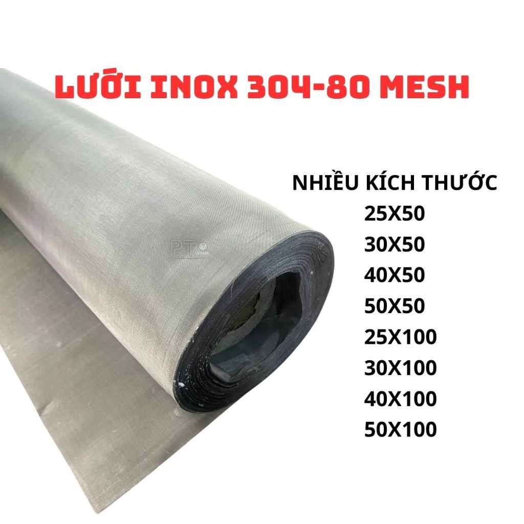 Lưới lọc inox 304 không rỉ mắt nhỏ 80 mesh,dùng cho lọc bakki, lọc tràn hồ cá,lọc phân cá và cặn bẩn