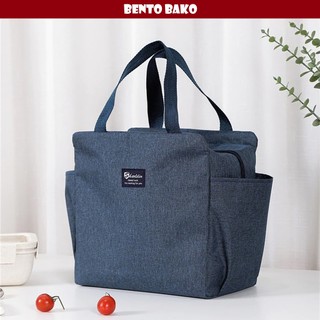  Túi Đựng Hộp Cơm Trưa BENTO BAKO Giữ Nhiệt Văn Phòng Sức Chứa Lớn Có Túi Hai Bên Đa Năng Chống Nước 