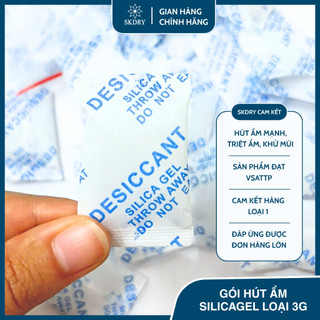  GÓI HÚT ẨM SILICAGEL LOẠI 3g -  chống ẩm mốc khử mùi hút ẩm cho giày dép quần áo  dược phẩm thực phẩm linh kiện 