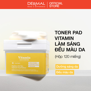  Hộp 120 miếng Toner pad Dermal Vitamin Dưỡng ẩm Làm sáng Mờ thâm và Se khít Lỗ chân lông 