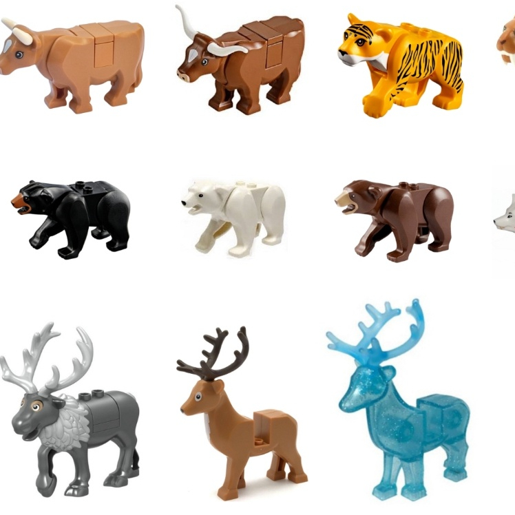 [🐯Mô hình ĐỘNG VẬT] Cọp có nanh, cọp/ hổ, gấu đen, nai , bò, tuần lộc... Tiger, Wolf, Bear,deer..