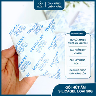 GÓI HÚT ẨM SILICAGEL LOẠI 50g - chống ẩm mốc máy ảnh, khử mùi giày dép, tủ quần áo, sách vở, tủ gia vị, linh kiện,...