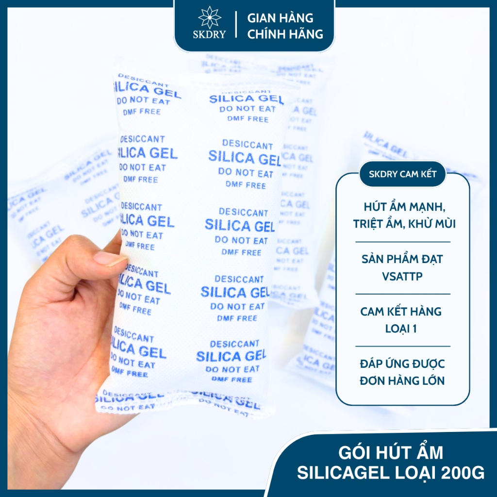 [HÚT ẨM MẠNH] GÓI HÚT ẨM SILICAGEL LOẠI 200g