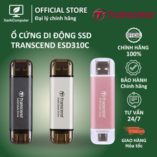  Ổ Cứng di Động SSD Transcend ESD310C USB 3.2 Gen 2x1 Type-C 1050MB s - 128GB 256GB 512GB 1TB 